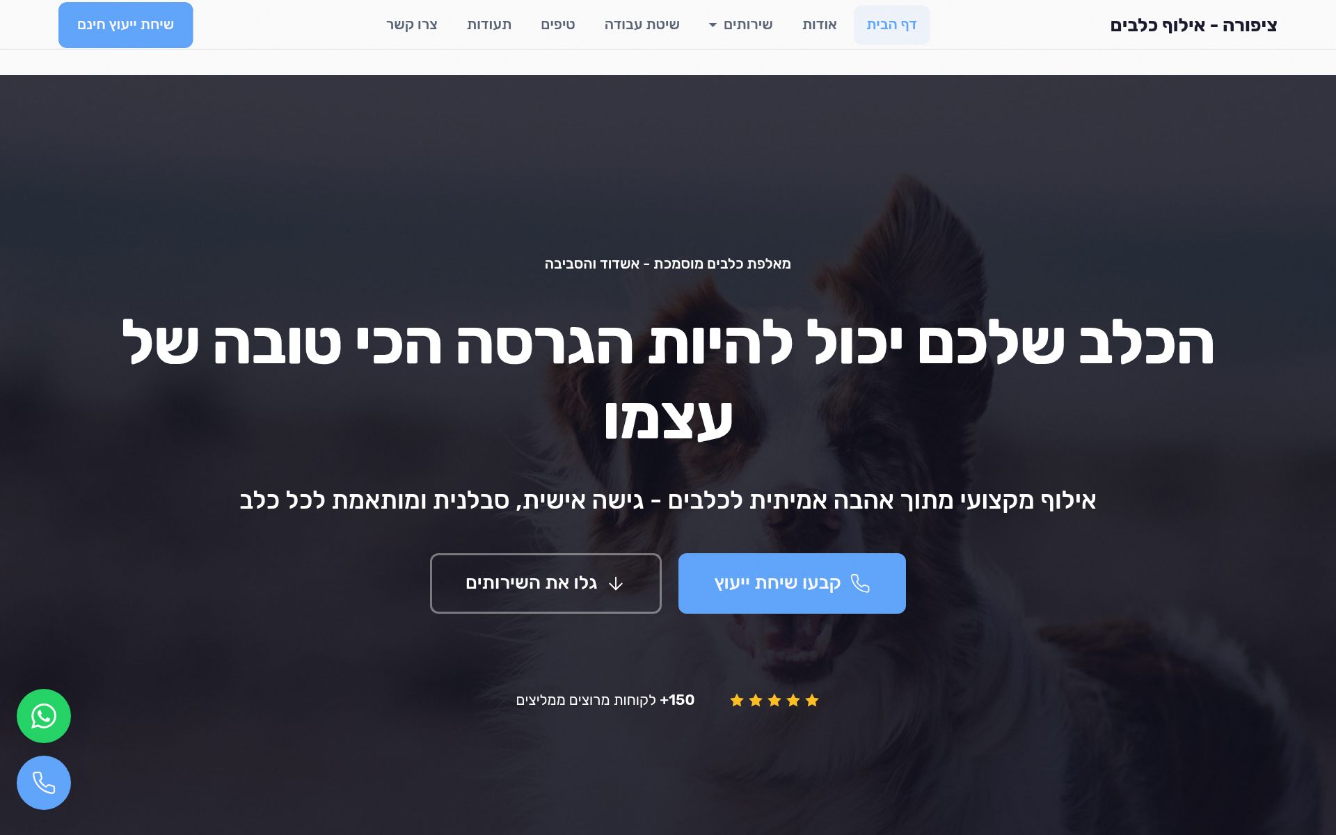 ציפורה - אילוף כלבים